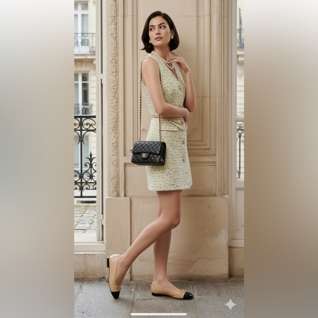 Chanel Style Tweed Dress